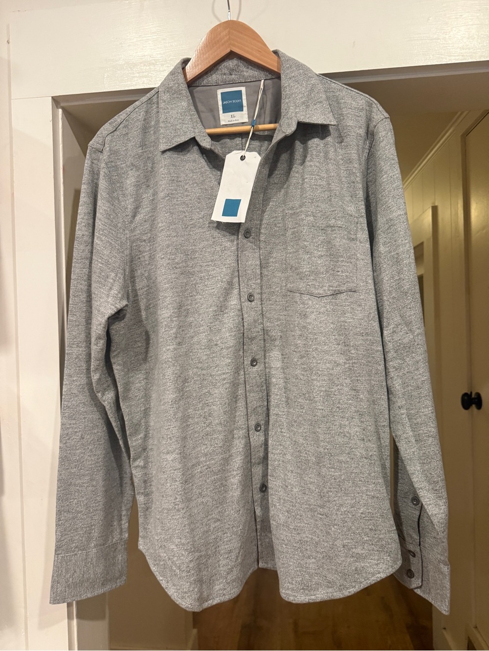 Jack & Jones Gray Casual Button-Down Shirt